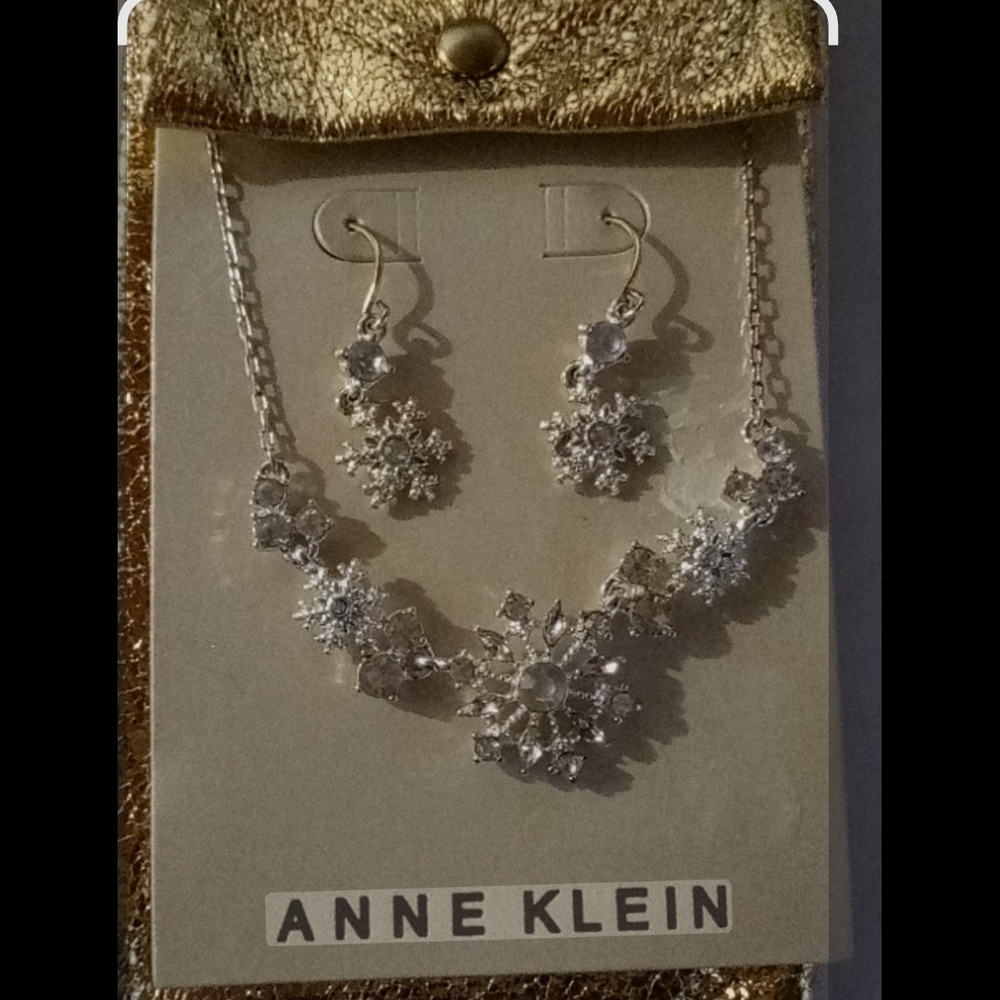 Anne Klein Silver Seasonal Necklace and Earring Set